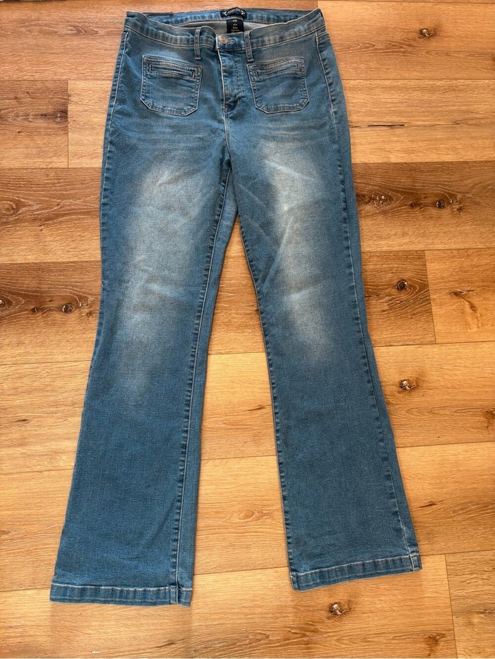 Womens Nanette Lepore Medium Blue Bootcut Jeans- size 10